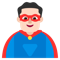 Man Superhero- Light Skin Tone emoji on Microsoft